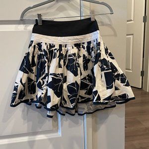 DKNY -  White & Blue Women's Floral Mini Skirt
